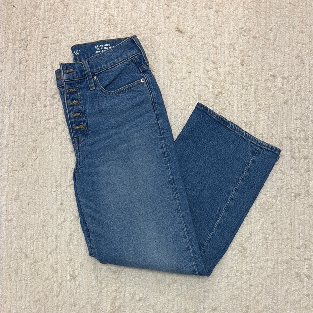 Women’s High-Rise Button-Fly Blue Jeans